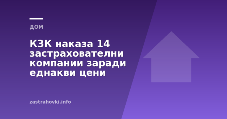 КЗК наказа 14 застрахователни компании заради еднакви цени